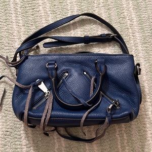 Rebecca Minkoff Micro Moto Satchel in Royal Navy